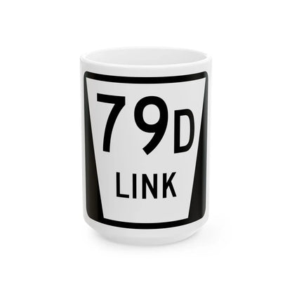 N LINK 79D (Nebraska) (Road Sign) White Coffee Mug 15oz - Go Mug Yourself