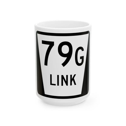 N LINK 79G (Nebraska) (Road Sign) White Coffee Mug 15oz - Go Mug Yourself