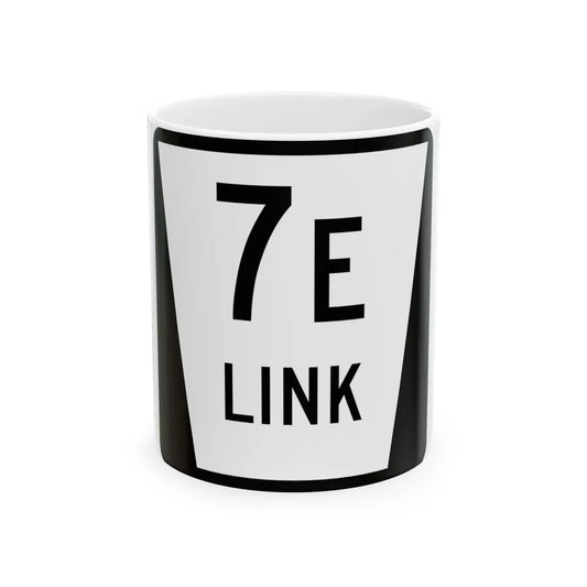 N LINK 7E (Nebraska) (Road Sign) White Coffee Mug 11oz - Go Mug Yourself