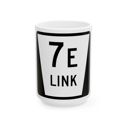 N LINK 7E (Nebraska) (Road Sign) White Coffee Mug 15oz - Go Mug Yourself