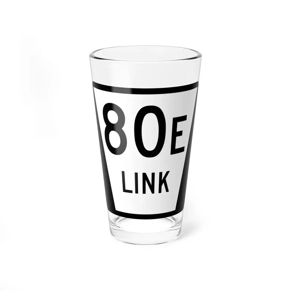 N LINK 80E (Nebraska) (Road Sign) Pint Glss 16oz 16oz - Go Mug Yourself
