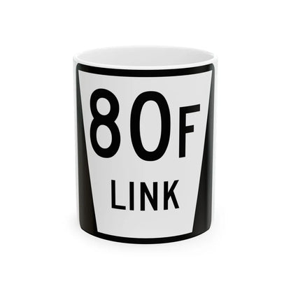 N LINK 80F (Nebraska) (Road Sign) White Coffee Mug 11oz - Go Mug Yourself