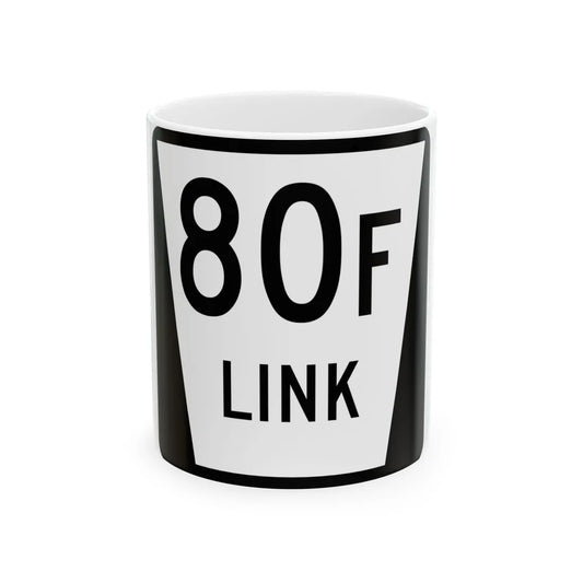 N LINK 80F (Nebraska) (Road Sign) White Coffee Mug 11oz - Go Mug Yourself