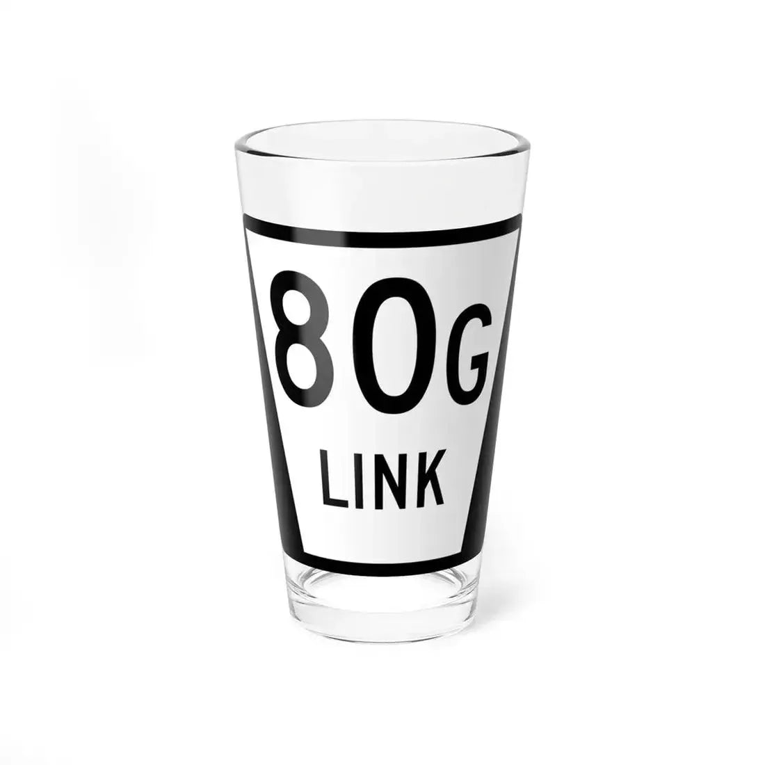 N LINK 80G (Nebraska) (Road Sign) Pint Glass 16oz 16oz - Go Mug Yourself