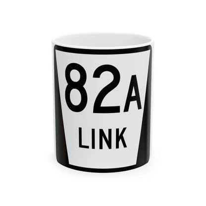 N LINK 82A (Nebraska) (Road Sign) White Coffee Mug 11oz - Go Mug Yourself