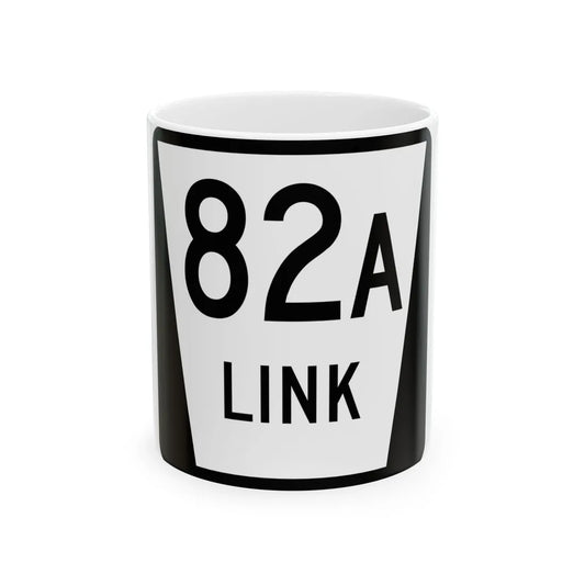 N LINK 82A (Nebraska) (Road Sign) White Coffee Mug 11oz - Go Mug Yourself