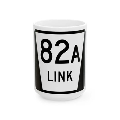 N LINK 82A (Nebraska) (Road Sign) White Coffee Mug 15oz - Go Mug Yourself