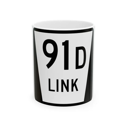 N LINK 91D (Nebraska) (Road Sign) White Coffee Mug 11oz - Go Mug Yourself