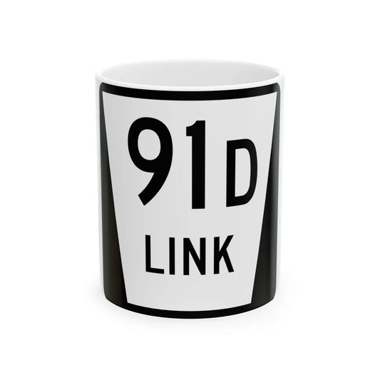 N LINK 91D (Nebraska) (Road Sign) White Coffee Mug 11oz - Go Mug Yourself