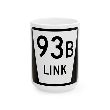 N LINK 93B (Nebraska) (Road Sign) White Coffee Mug 15oz - Go Mug Yourself