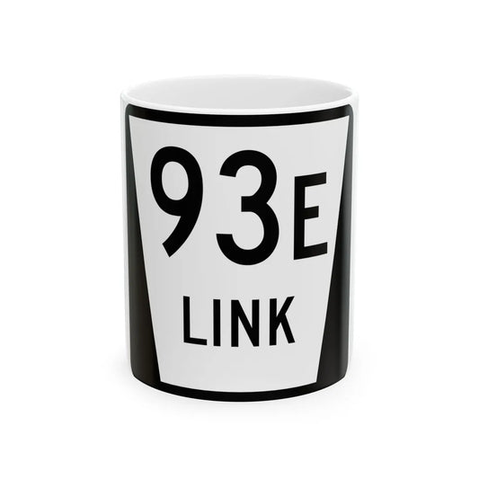 N LINK 93E (Nebraska) (Road Sign) White Coffee Mug 11oz - Go Mug Yourself
