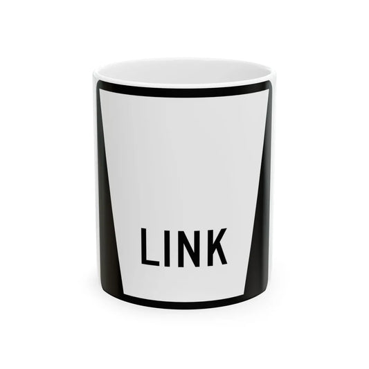 N LINK Blank (Nebraska) (Road Sign) White Coffee Mug 11oz - Go Mug Yourself