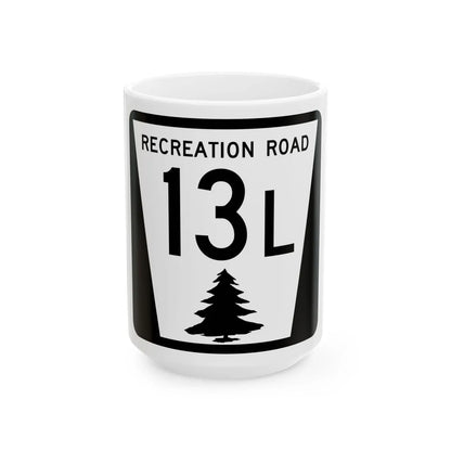 N REC 13L (Nebraska) (Road Sign) White Coffee Mug 15oz - Go Mug Yourself
