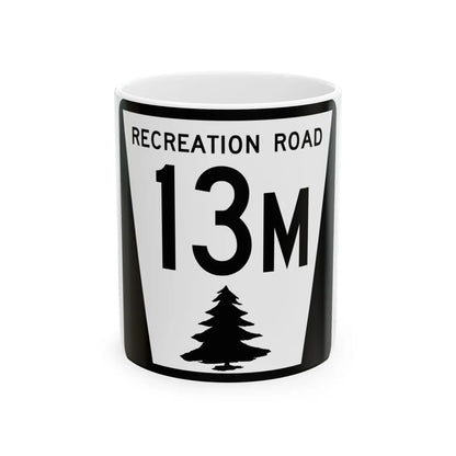 N REC 13M (Nebraska) (Road Sign) White Coffee Mug 11oz - Go Mug Yourself