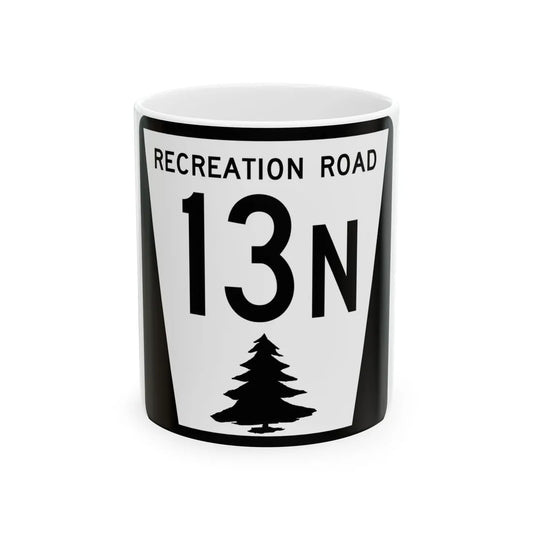 N REC 13N (Nebraska) (Road Sign) White Coffee Mug 11oz - Go Mug Yourself