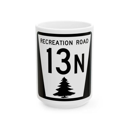 N REC 13N (Nebraska) (Road Sign) White Coffee Mug 15oz - Go Mug Yourself