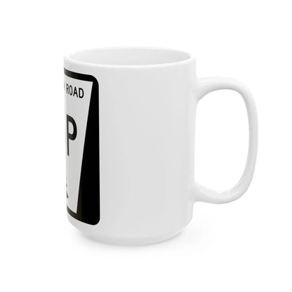 N REC 13P (Nebraska) (Road Sign) White Coffee Mug - Go Mug Yourself