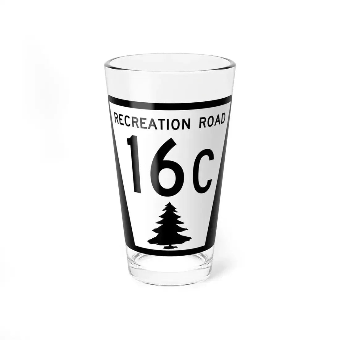 N REC 16C (Nebraska) (Road Sign) Pint Glass 16oz 16oz - Go Mug Yourself