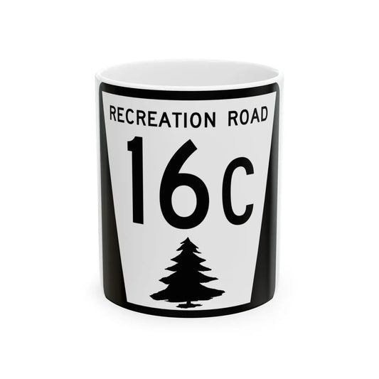 N REC 16C (Nebraska) (Road Sign) White Coffee Mug 11oz - Go Mug Yourself