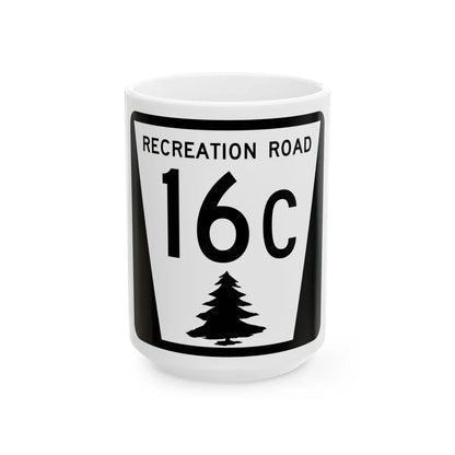 N REC 16C (Nebraska) (Road Sign) White Coffee Mug 15oz - Go Mug Yourself