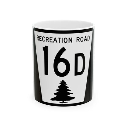 N REC 16D (Nebraska) (Road Sign) White Coffee Mug 11oz - Go Mug Yourself
