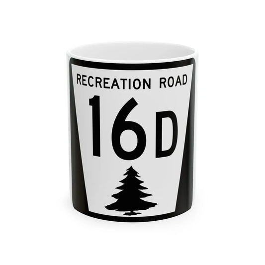 N REC 16D (Nebraska) (Road Sign) White Coffee Mug 11oz - Go Mug Yourself