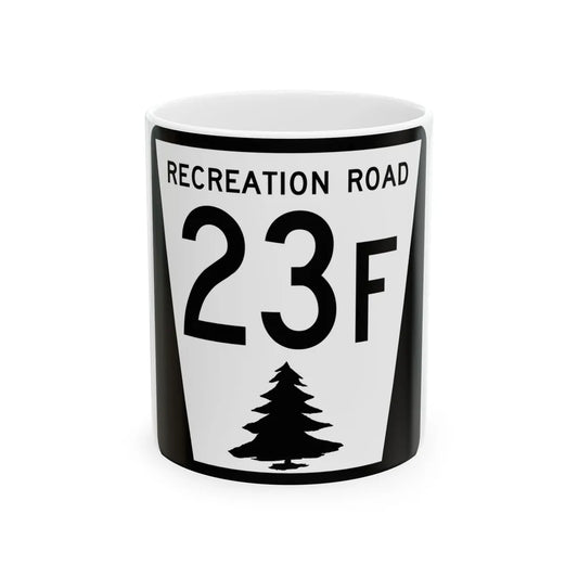 N REC 23F (Nebraska) (Road Sign) White Coffee Mug 11oz - Go Mug Yourself