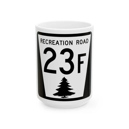 N REC 23F (Nebraska) (Road Sign) White Coffee Mug 15oz - Go Mug Yourself
