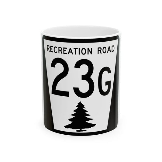 N REC 23G (Nebraska) (Road Sign) White Coffee Mug 11oz - Go Mug Yourself
