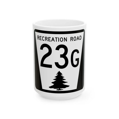 N REC 23G (Nebraska) (Road Sign) White Coffee Mug 15oz - Go Mug Yourself