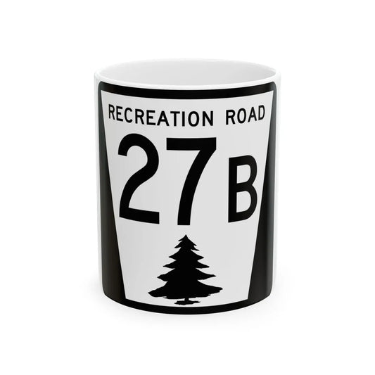 N REC 27B (Nebraska) (Road Sign) White Coffee Mug 11oz - Go Mug Yourself