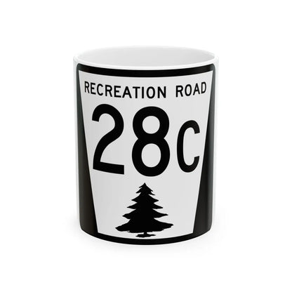N REC 28C (Nebraska) (Road Sign) White Coffee Mug 11oz - Go Mug Yourself