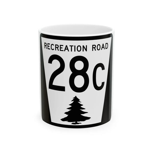 N REC 28C (Nebraska) (Road Sign) White Coffee Mug 11oz - Go Mug Yourself