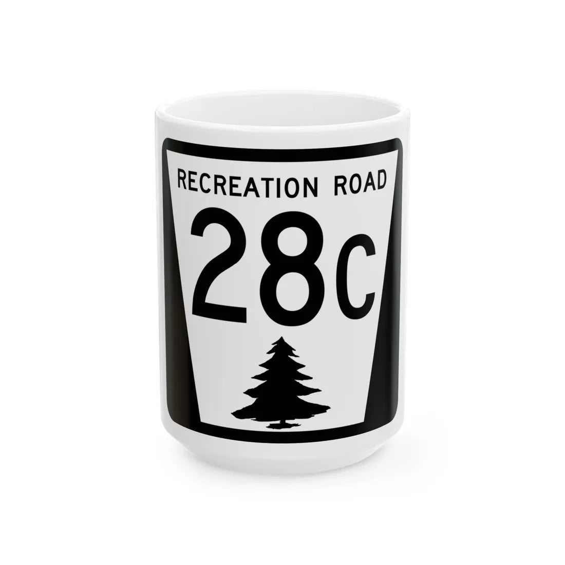 N REC 28C (Nebraska) (Road Sign) White Coffee Mug 15oz - Go Mug Yourself