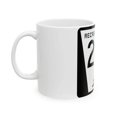 N REC 28C (Nebraska) (Road Sign) White Coffee Mug - Go Mug Yourself