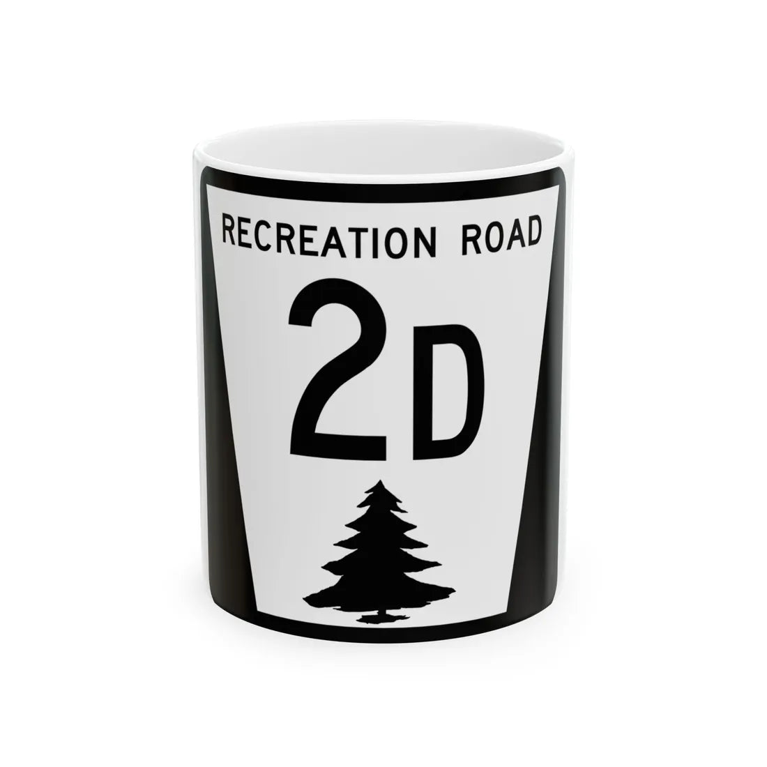 N REC 2D (Nebraska) (Road Sign) White Coffee Mug 11oz - Go Mug Yourself