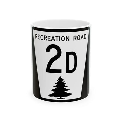 N REC 2D (Nebraska) (Road Sign) White Coffee Mug 11oz - Go Mug Yourself
