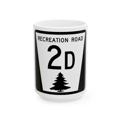 N REC 2D (Nebraska) (Road Sign) White Coffee Mug 15oz - Go Mug Yourself