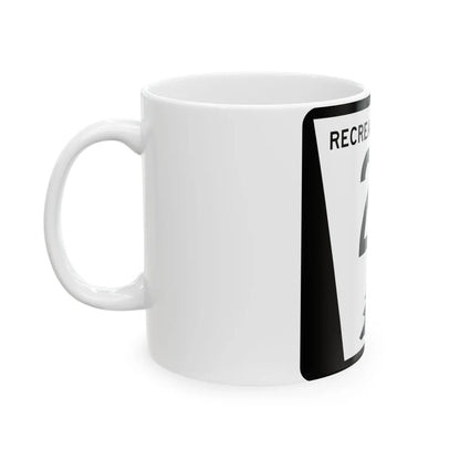 N REC 2D (Nebraska) (Road Sign) White Coffee Mug - Go Mug Yourself