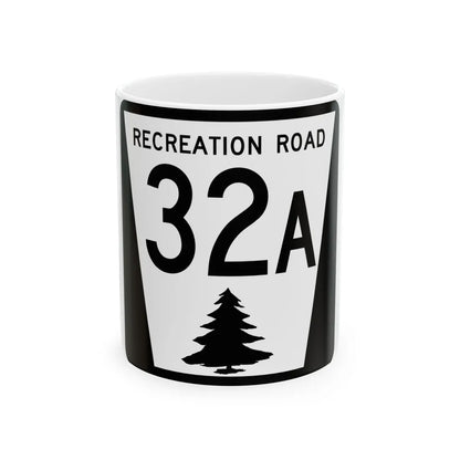N REC 32A (Nebraska) (Road Sign) White Coffee Mug 11oz - Go Mug Yourself