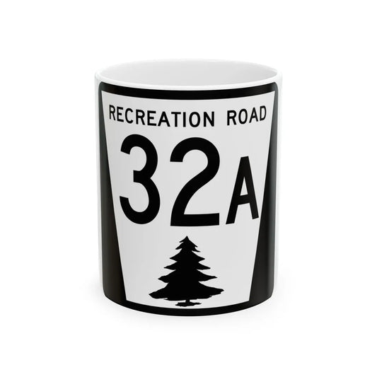 N REC 32A (Nebraska) (Road Sign) White Coffee Mug 11oz - Go Mug Yourself