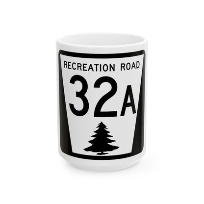 N REC 32A (Nebraska) (Road Sign) White Coffee Mug 15oz - Go Mug Yourself