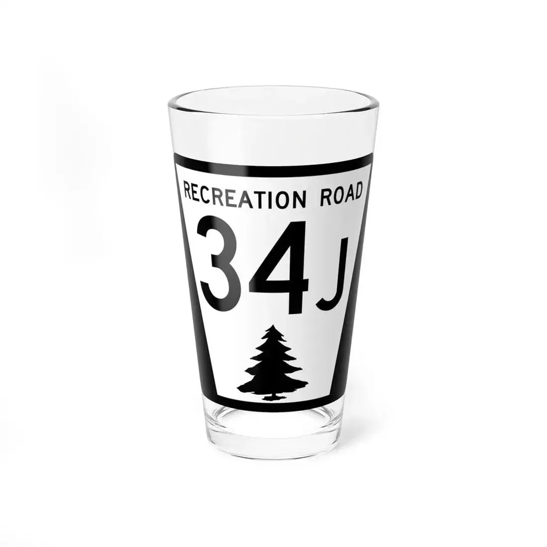N REC 34J (Nebraska) (Road Sign) Pint Glass 16oz 16oz - Go Mug Yourself