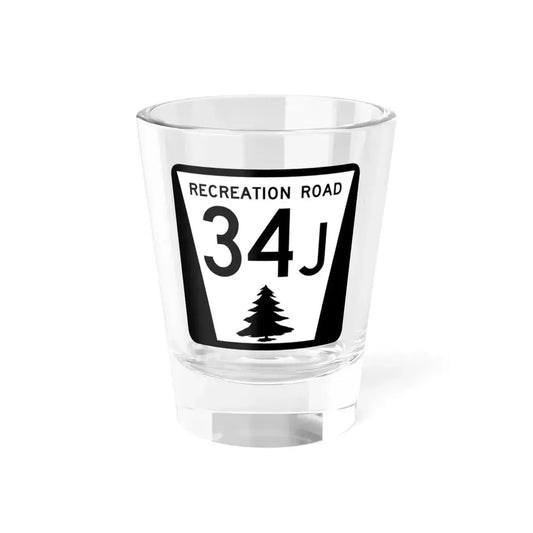 N REC 34J (Nebraska) (Road Sign) Shot Glass 1.5oz 1.5oz - Go Mug Yourself