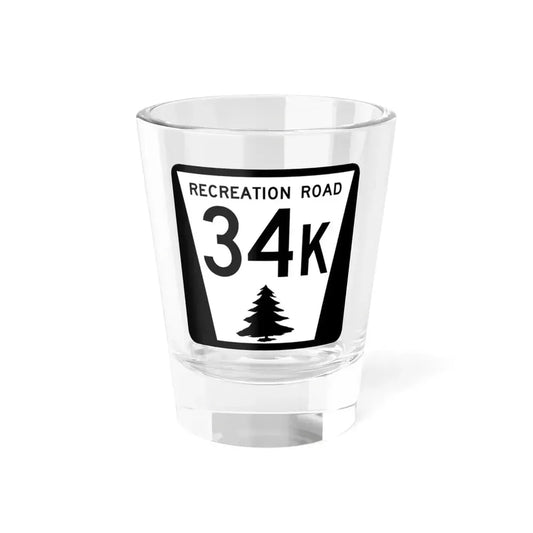 N REC 34K (Nebraska) (Road Sign) Shot Glass 1.5oz 1.5oz - Go Mug Yourself