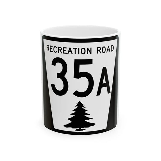 N REC 35A (Nebraska) (Road Sign) White Coffee Mug 11oz - Go Mug Yourself