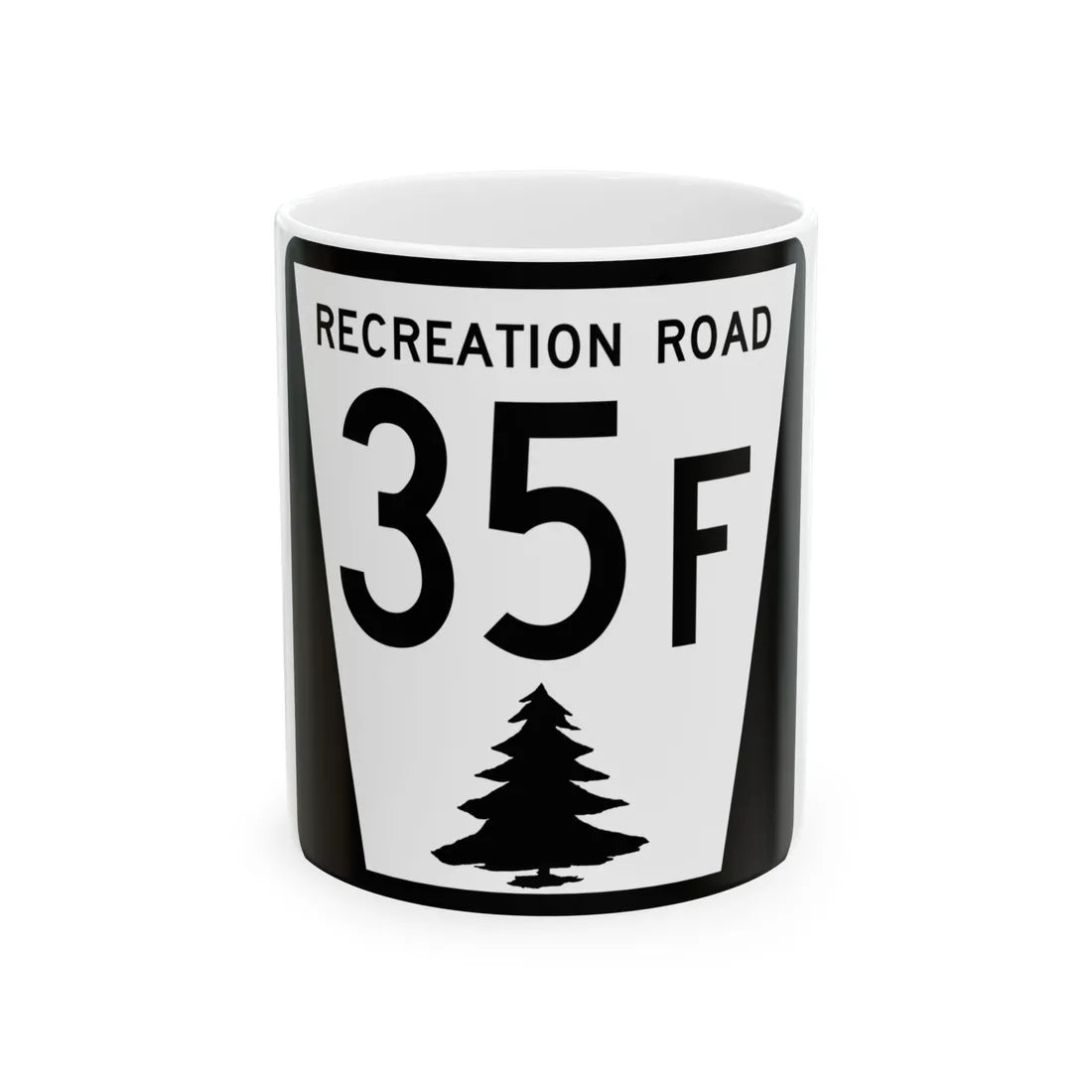 N REC 35F (Nebraska) (Road Sign) White Coffee Mug 11oz - Go Mug Yourself