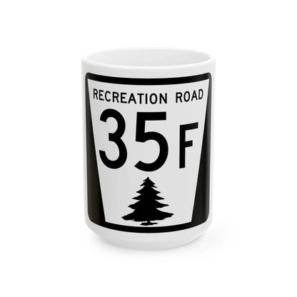 N REC 35F (Nebraska) (Road Sign) White Coffee Mug 15oz - Go Mug Yourself