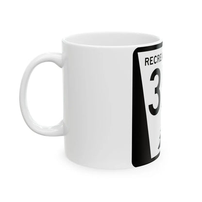 N REC 35F (Nebraska) (Road Sign) White Coffee Mug - Go Mug Yourself