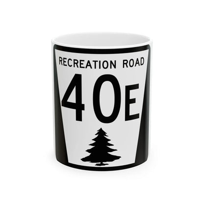 N REC 40E (Nebraska) (Road Sign) White Coffee Mug 11oz - Go Mug Yourself